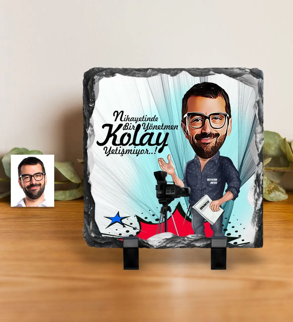 

Персонализированные г-н директор карикатура Декоративного Натурального Камня-1