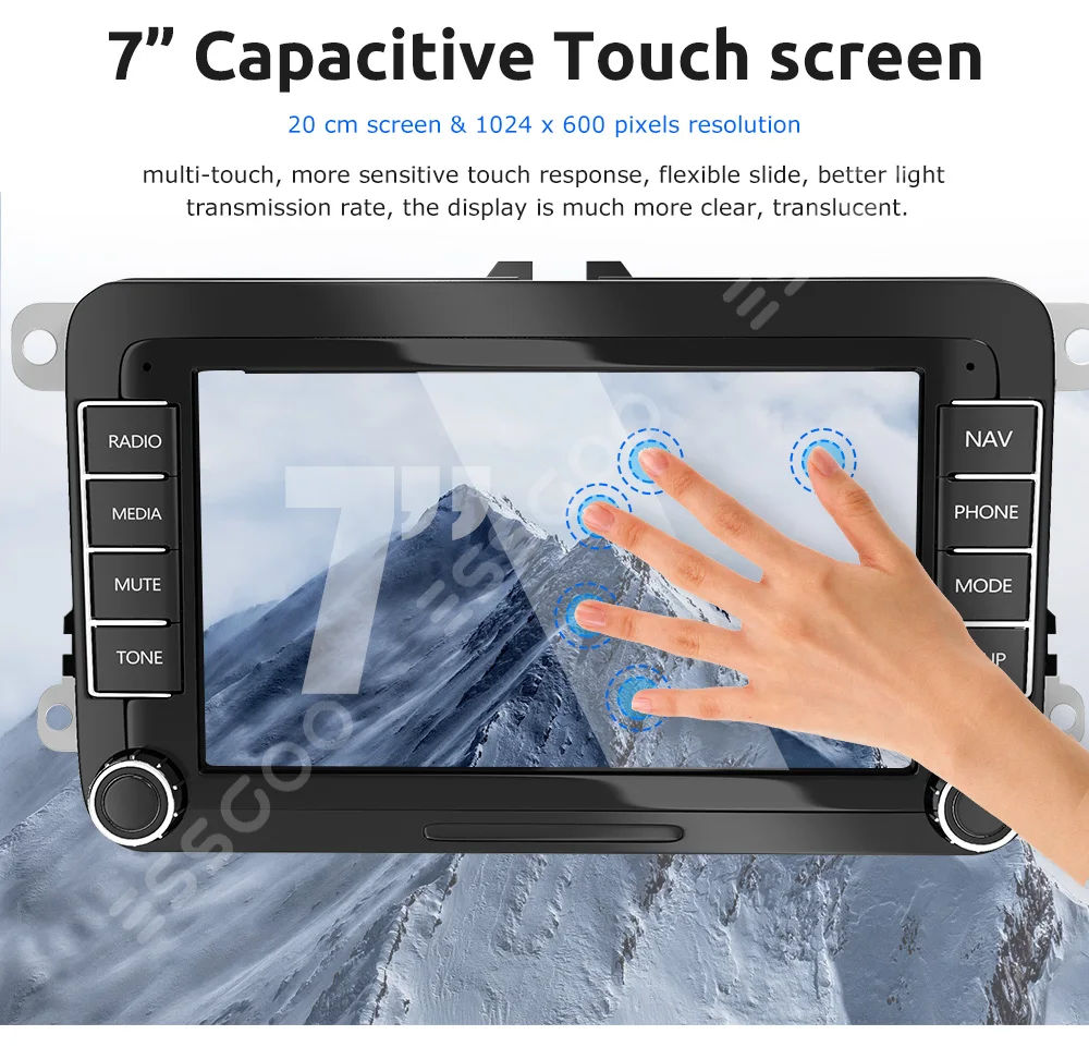 $88.72 ESSGOO Car Radio Stereo 2 Din Android 9 Multimedia Player For Volkswagen VW Seat Skoda Passat polo Golf Autoradio GPS Navigation