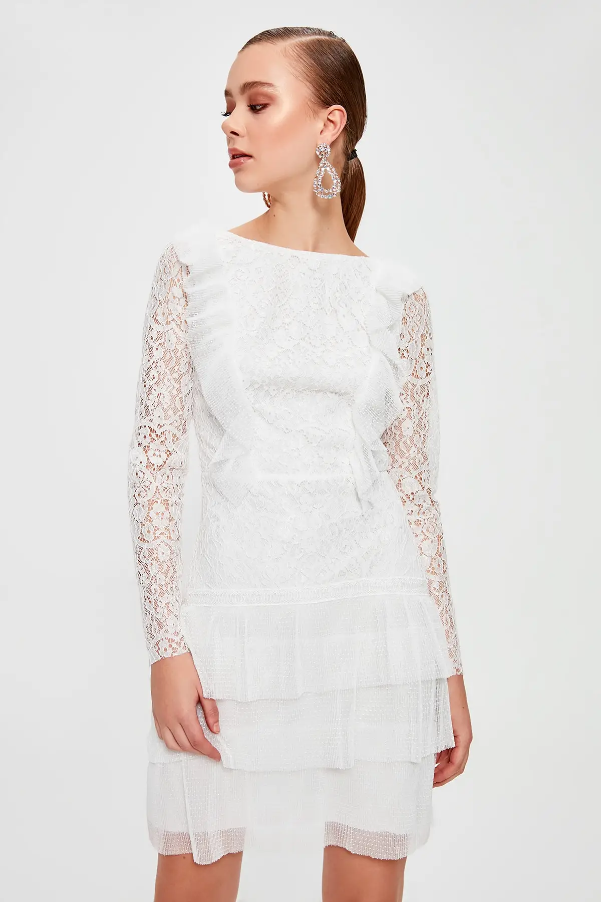 Trendyol платье с оборками TPRSS20EL1095|Женские платья| |