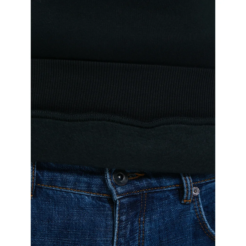 Jonquil Худи мужское &quotЧерный&quot с капюшоном умеренный оверсайз начесом карманом |