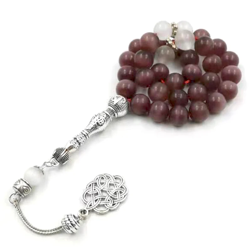 33 Tasbih кошачий глаз камень misbaha и 8 мм 10 12 натуральный любовь подарок молитвенные