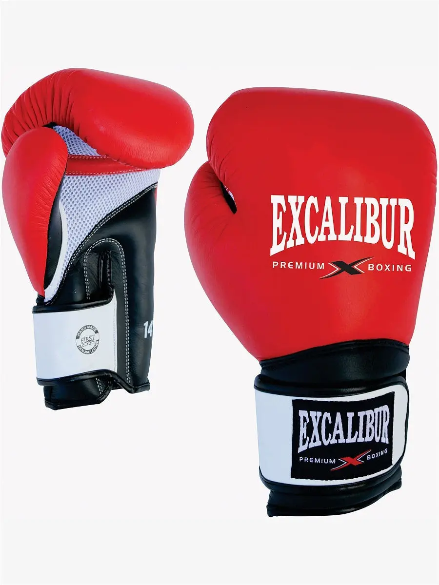 Перчатки боксерские Excalibur 8041/01 Red/Black/White PU | Boxing Gloves