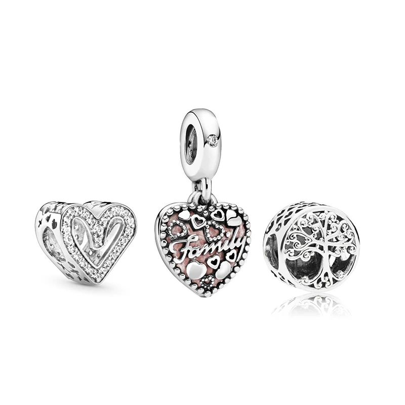 

2020 New High Quality 100% 925 Original Shining Hand-painted Love Heart I Love My Home Charm Combination Fashion Diy Jewelry