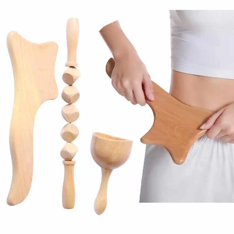 

Wooden Body Massage Tool Foot Reflexology Acupuncture Thai Massage Roller Therapy Meridians Scrap Lymphatic Health Care