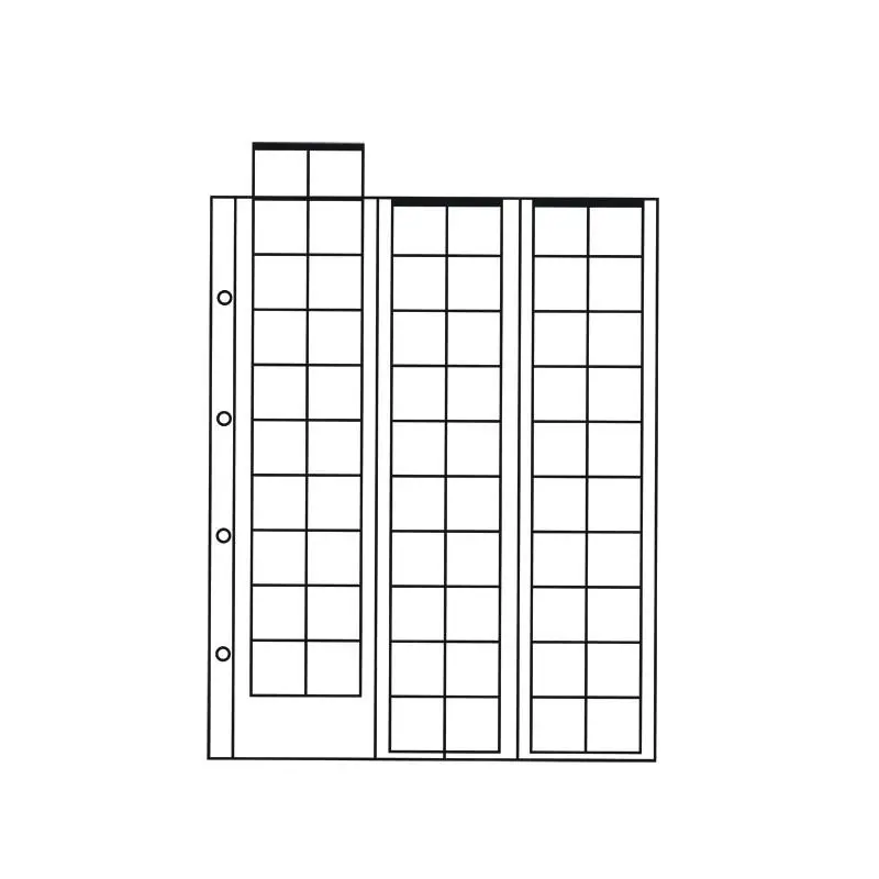 10 штук! Листы для монет скользящие (выдвижные) на 60 ячеек формат &quotОптима&quot