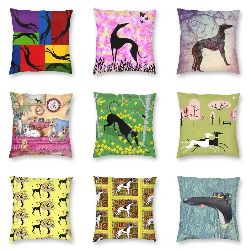 

Personalized Italian Greyhound Lover Funny Pet Dog Pillow Case Home Decorative Pop Art Hounds Cushion Cover for Living Room