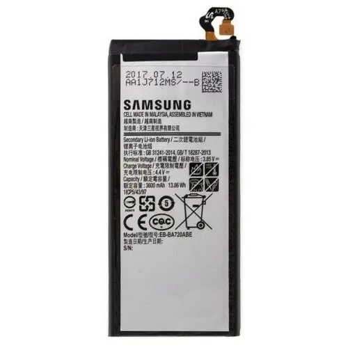 Подлинная батарея Samsung A7 2017 / J7 Pro EB BA720ABE 3600 мАч./A720 J730|Аккумуляторы для мобильных