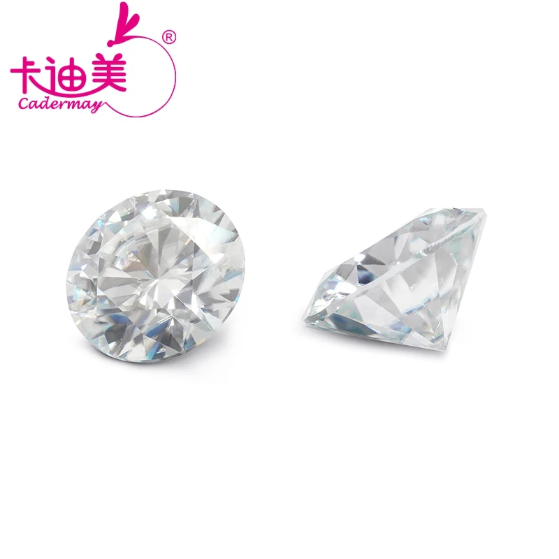 CADERMAY Round Brilliant Cut Loose Moissanite Diamond D color 3mm-11mm for Jewelry Making Pass Moissanite Tester Wholesale Price