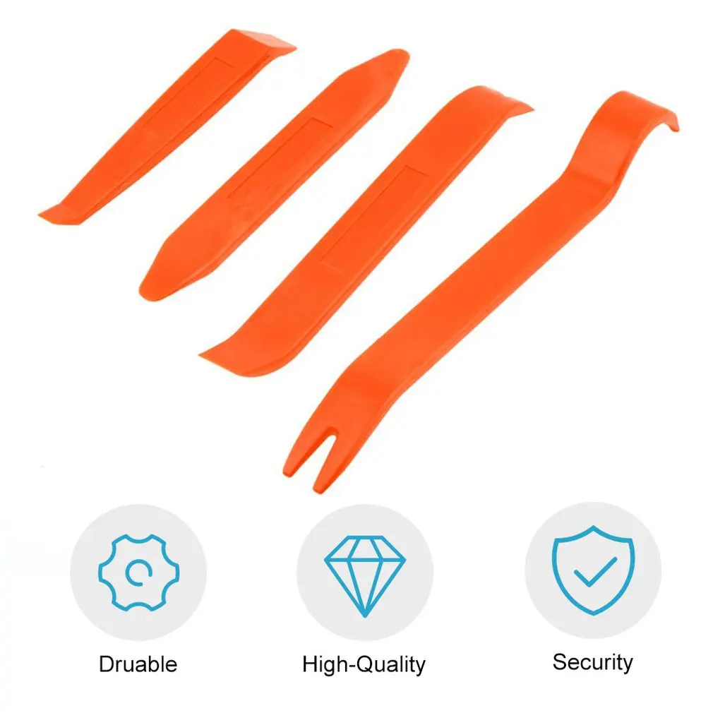 

4Pcs Portable Auto Car Radio Panel Door Clip Panel Trim Dash Audio Removal Installer Pry Kit Repair Tool Pry Tool Hand Tools