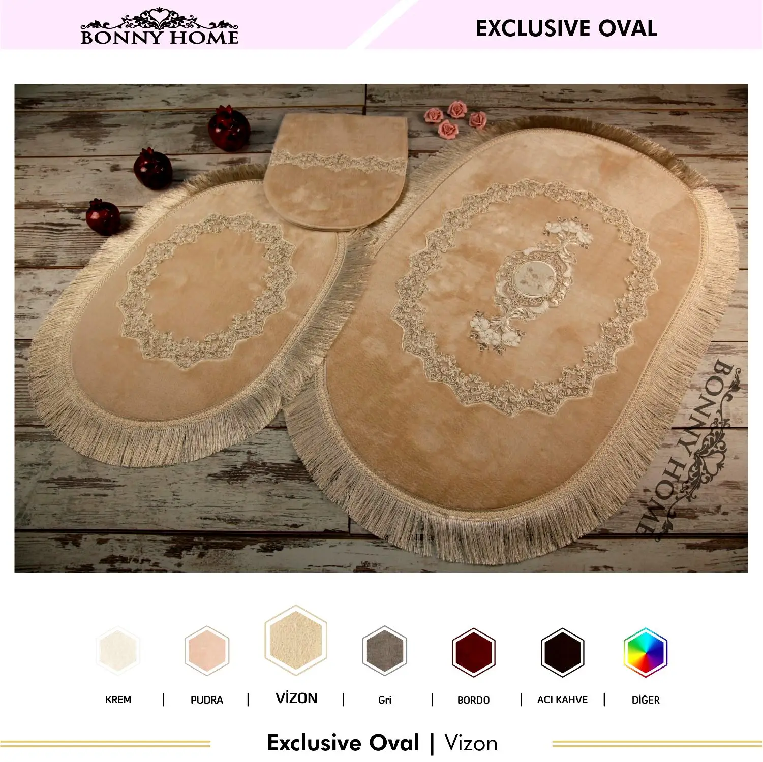 Offerte Bonny Home Esclusivo Beige 6 Pezzi Set Di Cestini Per Biancheria E Set Di Tappetini Da Bagno Organizzatore Deposito Di Vestiti Sporchi E Tappeti Da Bagno