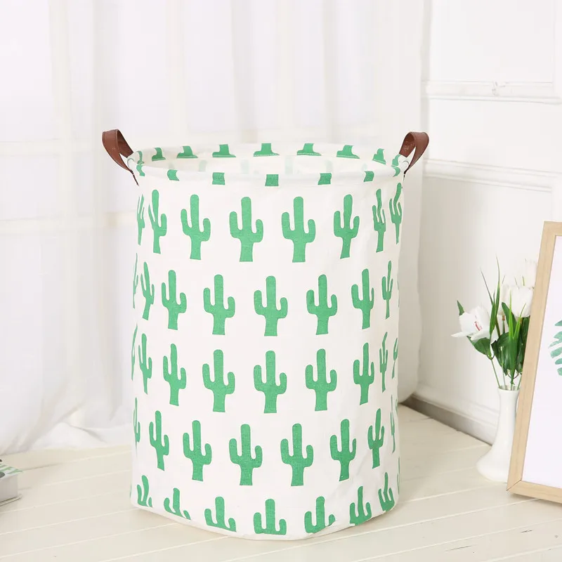 

Cute Laundry Canvas Storage Baskets Toy Organizer Basket Storage Bins Foldable Laundry Basket For Dirty Clothes Baby Toys 2022