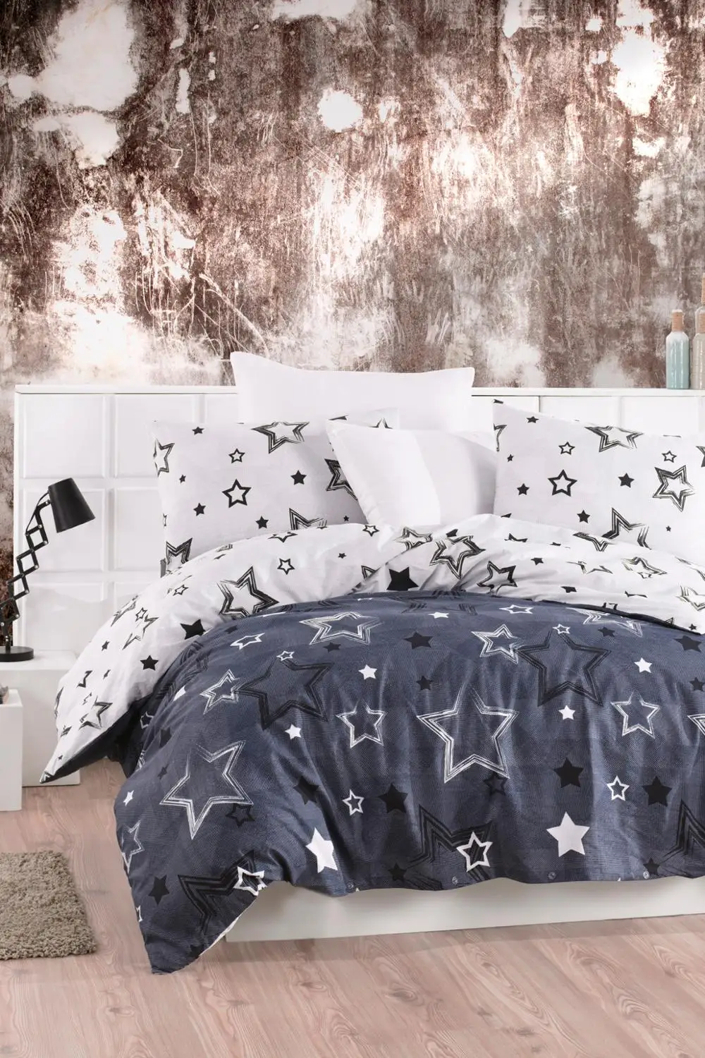 Комплект постельного белья Lady Moda со звездами роскошный комплект Ranforce Twin/Full/Queen/King