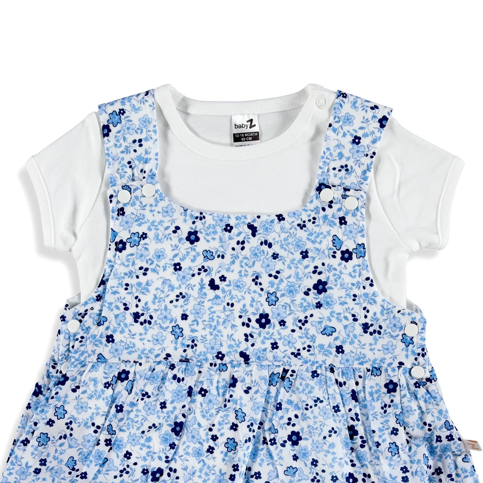 Ebebek BabyZ/платье с цветочным рисунком для маленьких девочек Комплект боди Платье