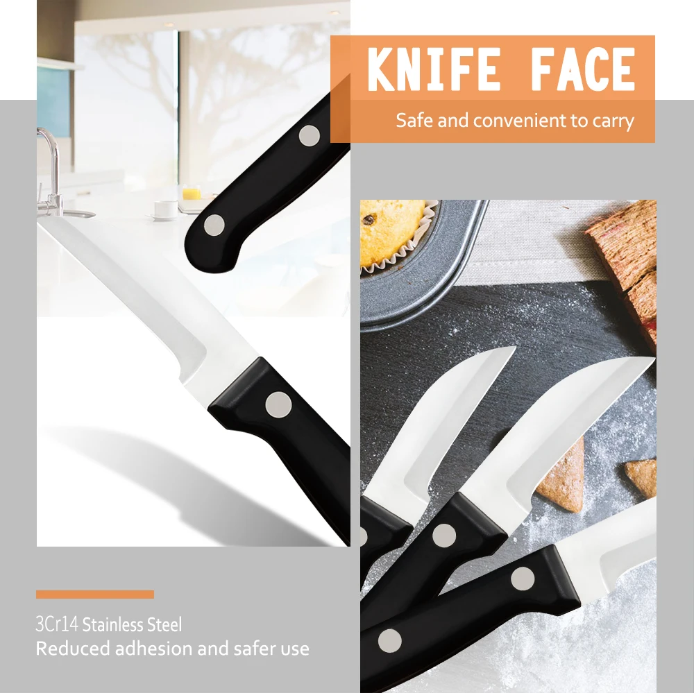 XYj Fruit Paring Knives 3Cr14Mov Stainless Steel Cooking Knife Lightweight Convenient Kitchen Tools 14 Types Chef Meat Cleaver | Дом и сад