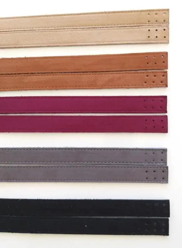 Замша из искусственной кожи бордового цвета с двойной ручкой 70x2 см|Вязание| |