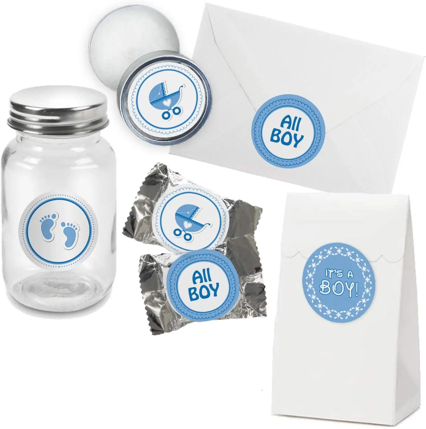 4 см Он украшен круглыми синими след украшения подарок сумка с застежкой молнией