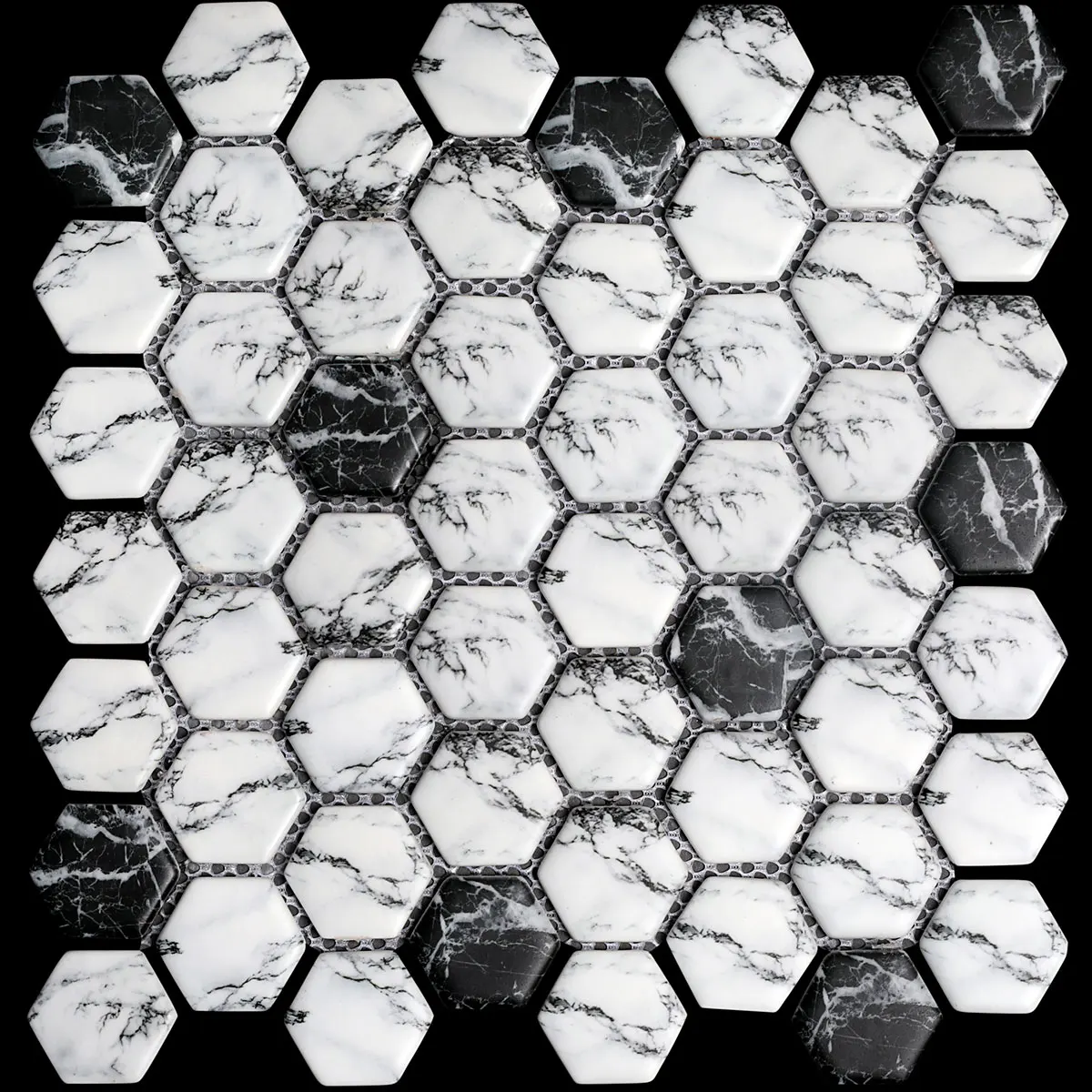 

1M2 (13 PCS TILES) B and Q Mosaic Tiles, Marble Pattern FBDJ 09