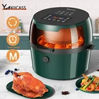 YAXIICASS Фритюрница Без Масла 8Л Большой Емкости Смарт-ЖК-дисплей С сенсорным Управлением Электрическая Фритюрница С Визуальным Окном Фритюрница