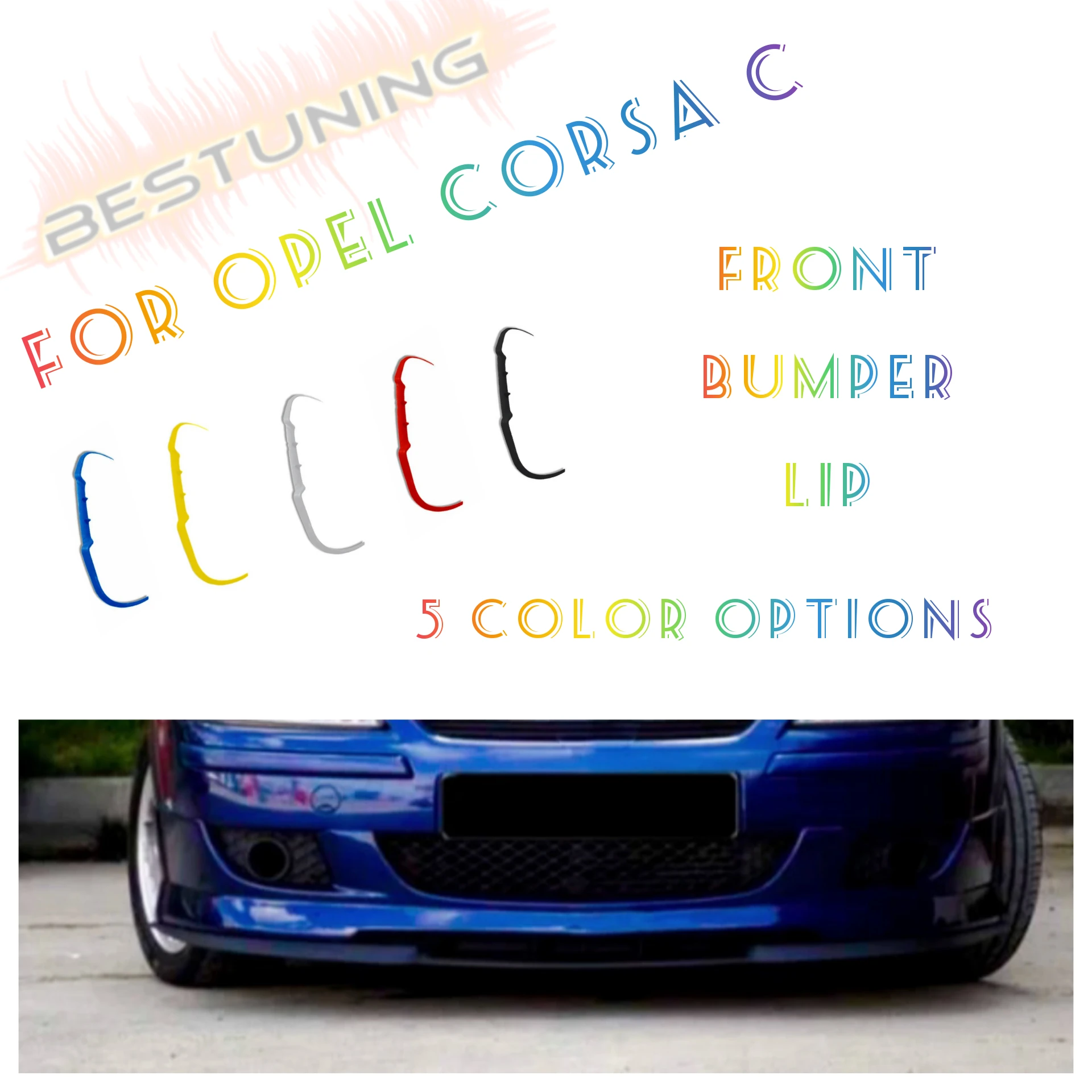 

3 шт., универсальный Передний спойлер для OPEL CORSA C CUPRA R