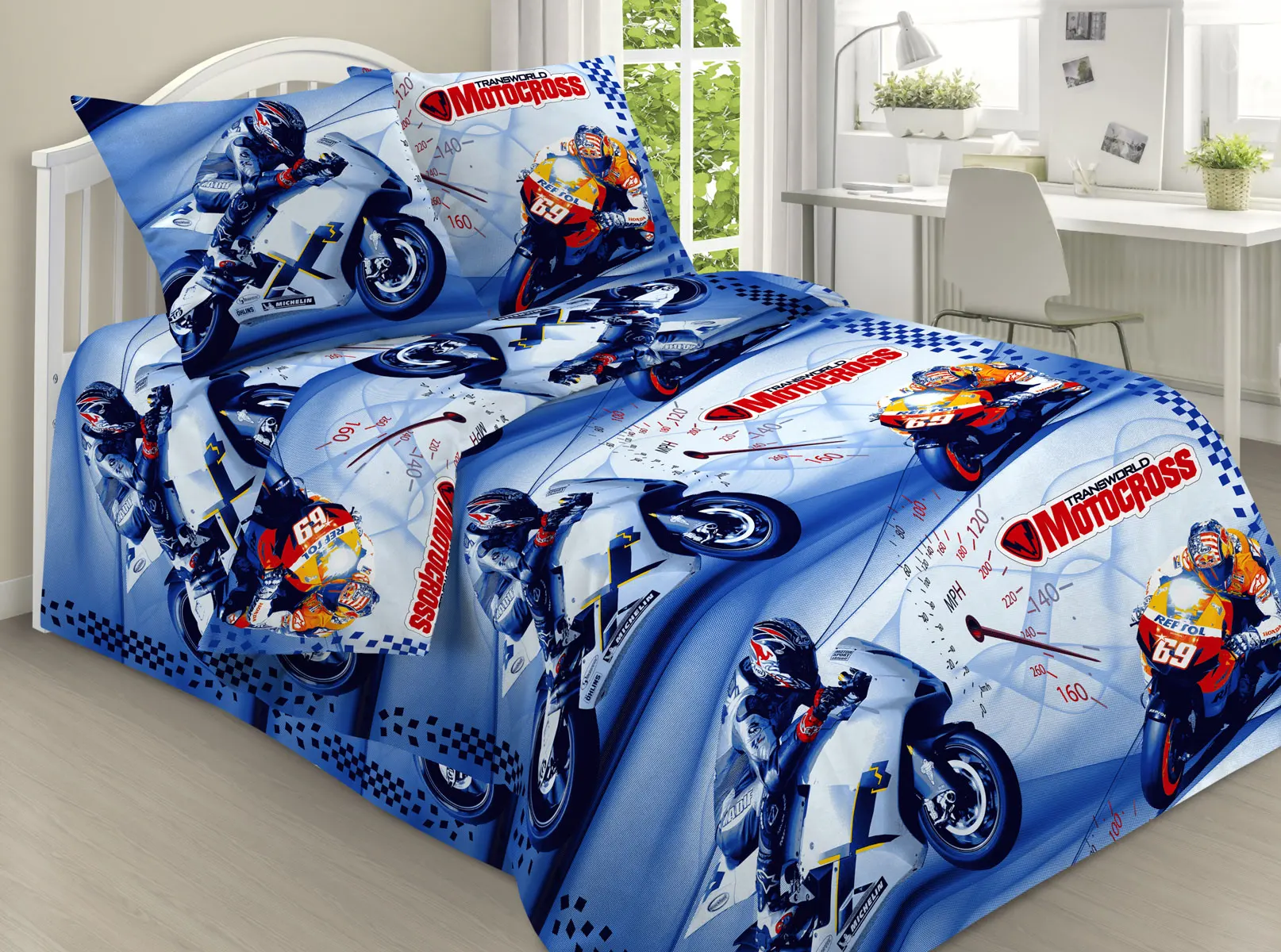 Комплект постельного белья Поплин Детский 100% Хлопок 1.5-спальный Полуторка Nature &amp