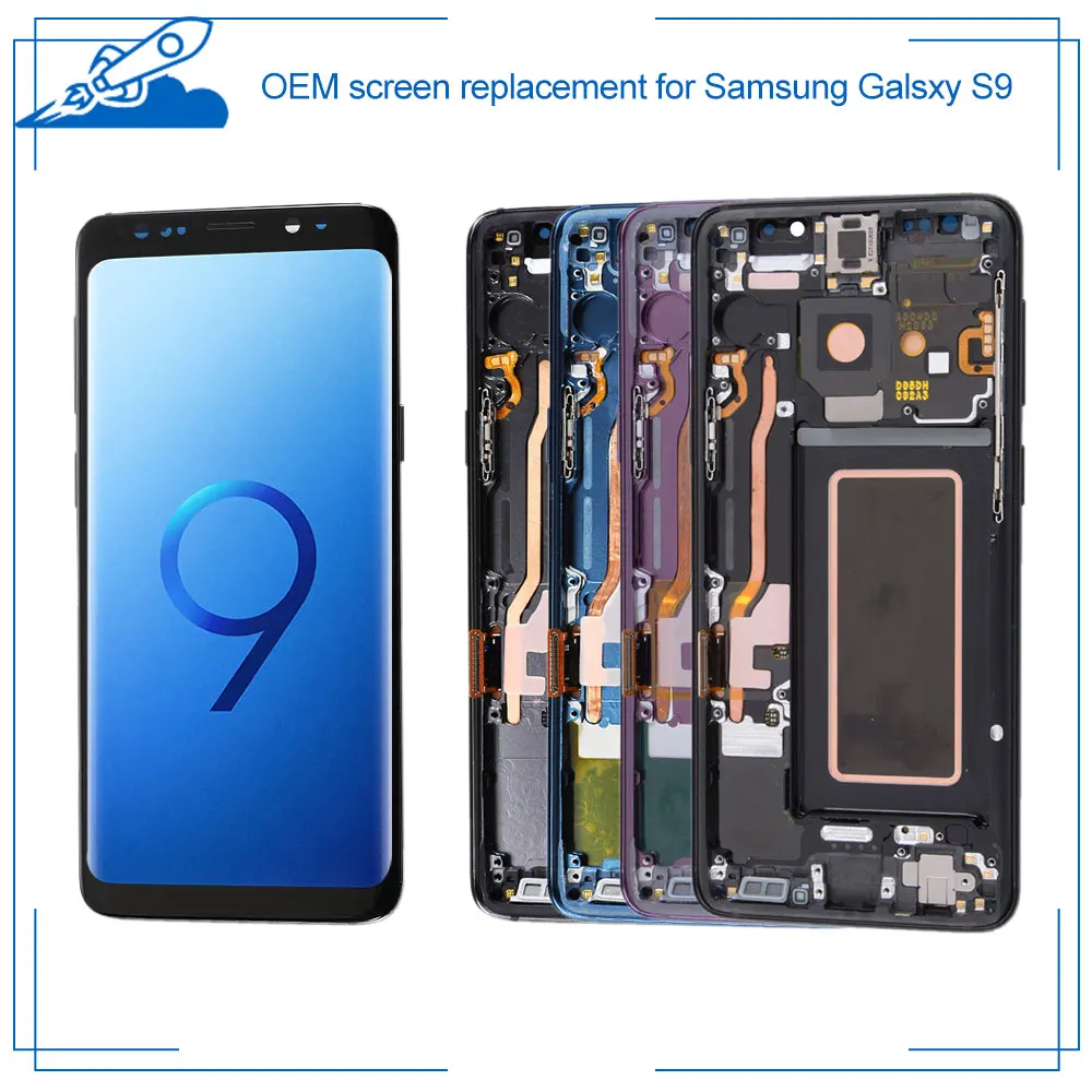 100% OEM Super AMOLED для Samsung Galaxy S9 ЖК сенсорный экран amoled дисплей дигитайзер в сборе
