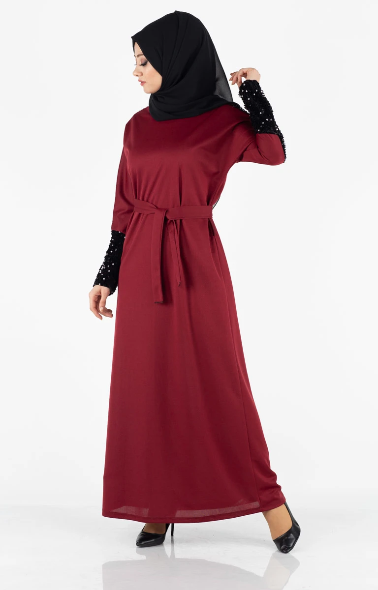 

2020 simple elegant black turkey embroidered abaya kaftan dress for Muslim women in long dresses Dubai Middle East