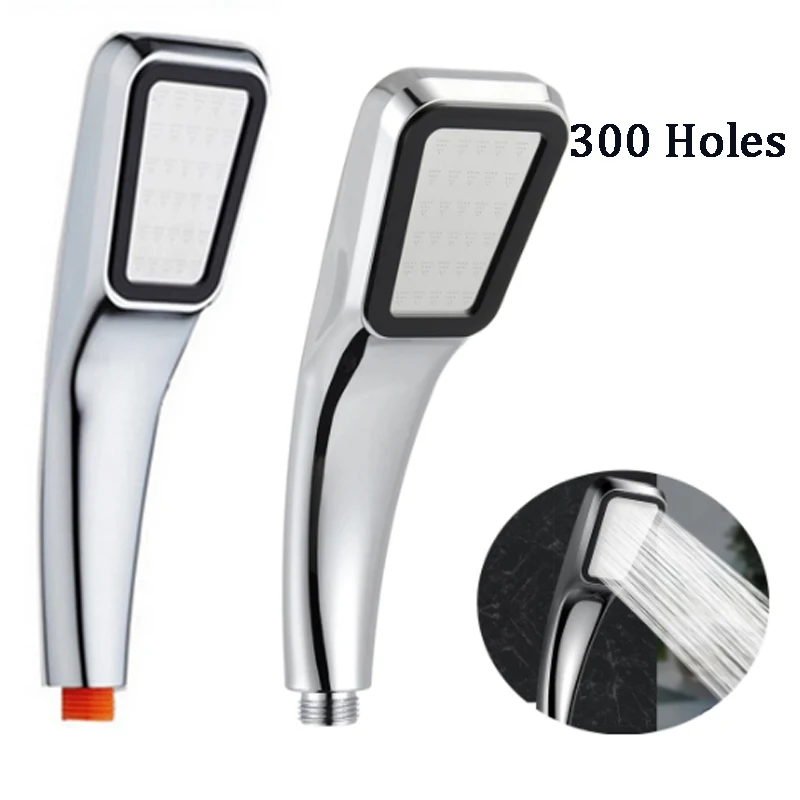 

300 Holes Shower Head High Pressure Rain Shower Water Saving One Key To Stop Water Nozzle Bathroom Accessories chuveiro