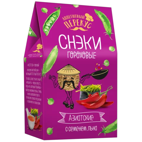 Snacks appetizing snack Asian peas with flax seed 100g | Dried Fruit