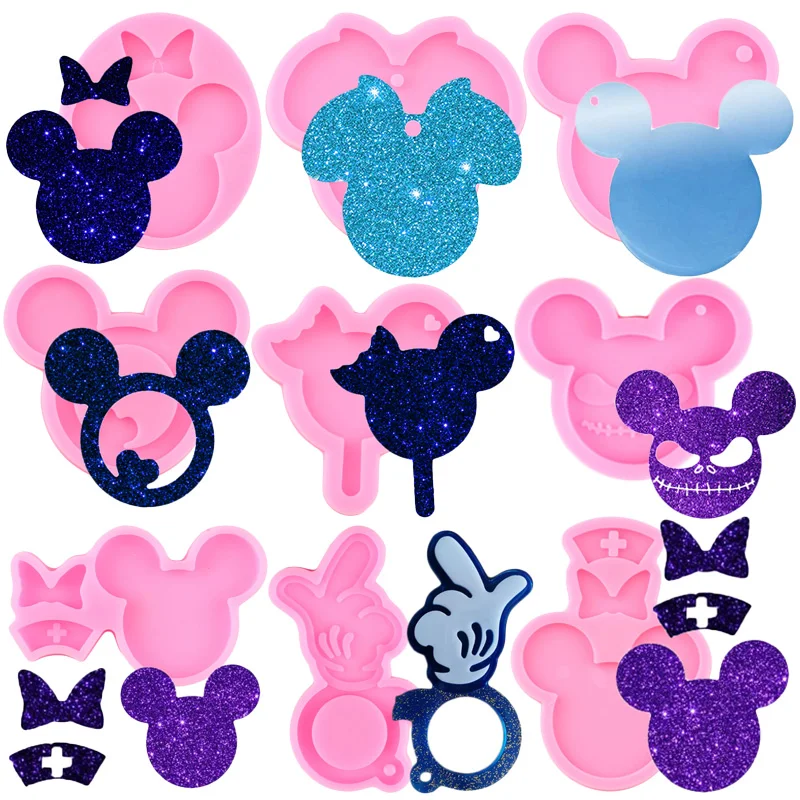 Формы для смолы Disney Микки зернистая силиконовая форма эпоксидной сделай сам