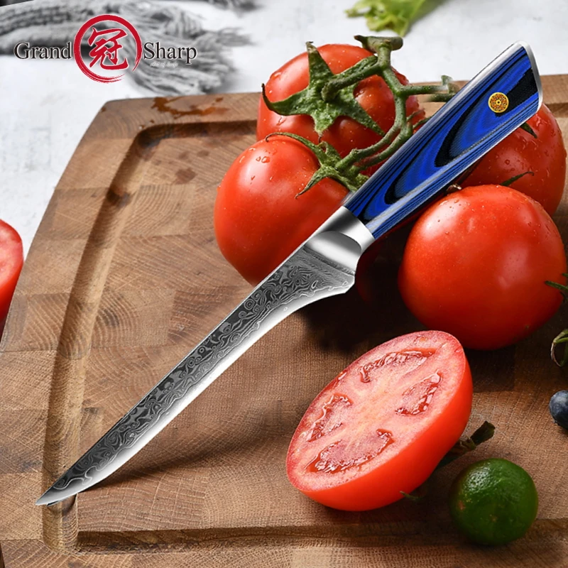 

6 Inch Boning Knife 67 Layers Japanese Damascus Steel Chef Kitchen Knives Ergonomic Antibacterial Handle Butcher Cooking Tools