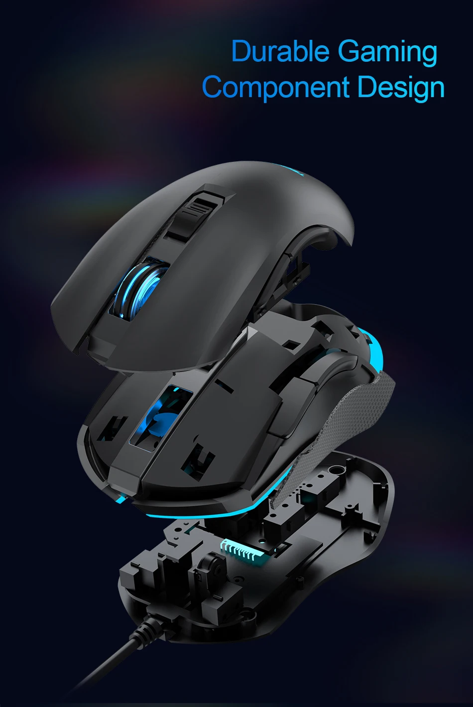TeckNet компьютерная игровая мышь 7200 dpi программируемая мышь Проводная компьютерная мышь Игровые мыши 6 кнопок для ПК Игровые ноутбуки
