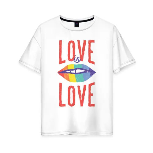 Женская футболка хлопок Oversize Лгбт | одежда