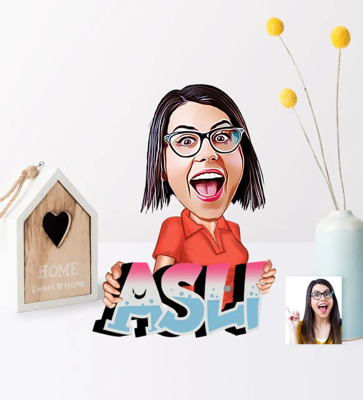 

Персонализированная мультяшная деревянная безделушка-1 надежный современный простой подарок особый дизайн хорошее качество сюрприз дорог...