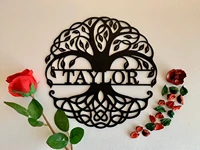 custom family last name sign personalized tree of life sign housewarming gift wedding gift wall art front door wreath wall decor