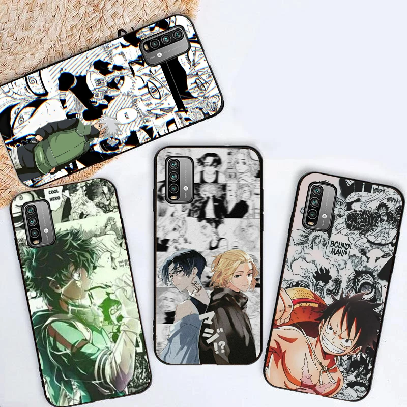 Hot Japanese Anime Character Silicon Phone Case For Xiaomi Redmi Note 9 10 Pro MAX 5G 9T Customized Cover