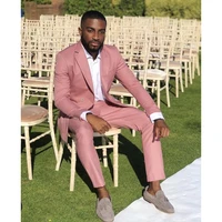 latest fashion pink groomsmen suit 2022 groom tuxedos men%e2%80%98s wedding suits formal prom dinner best man blazer 2 pieces