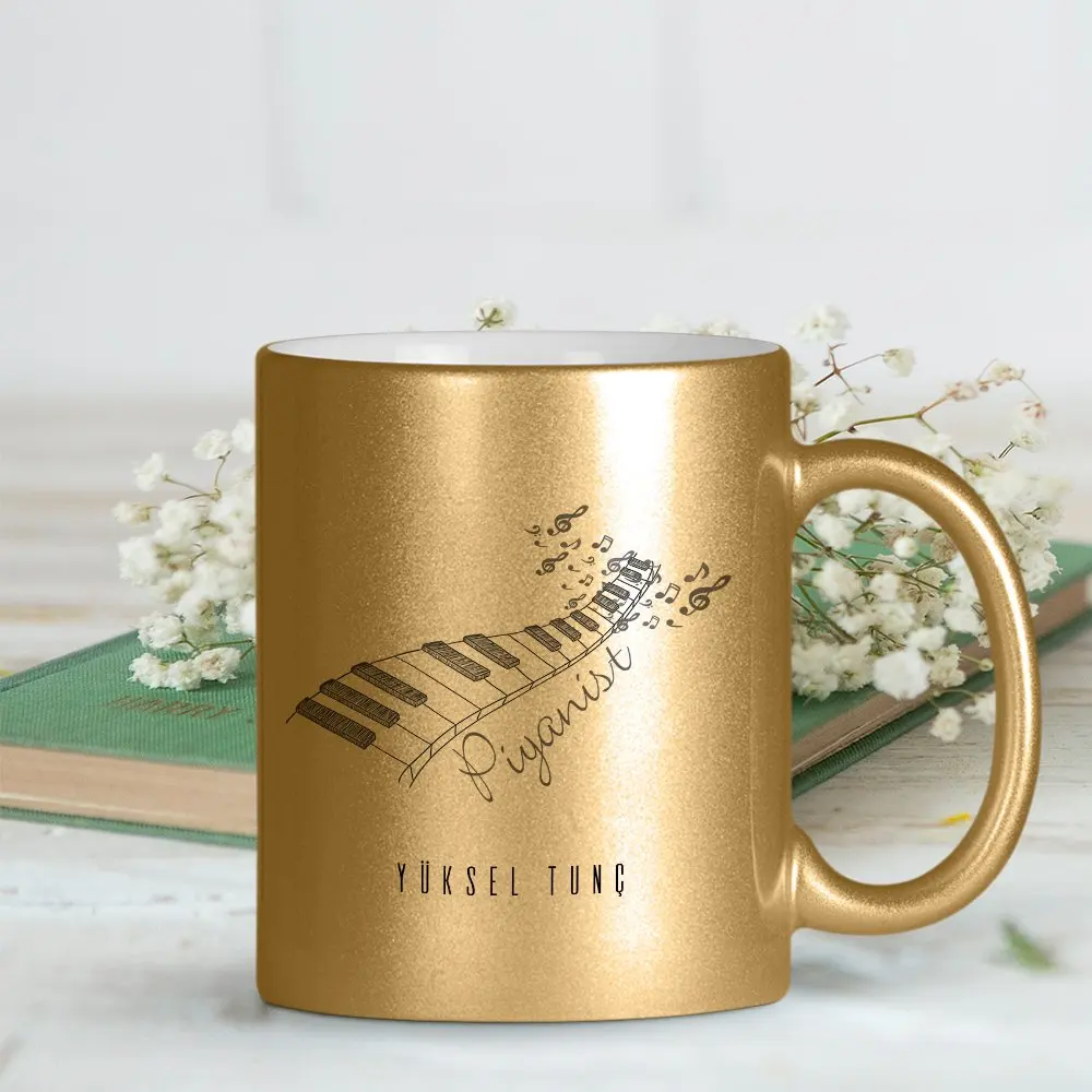 

Персонализированная профессиональная позолоченная кружка Piyanist