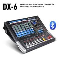 debra audio dx 6 6 channel audio mixer dj controller sound board with 24 dsp effect usb bluetooth xlr jack aux input