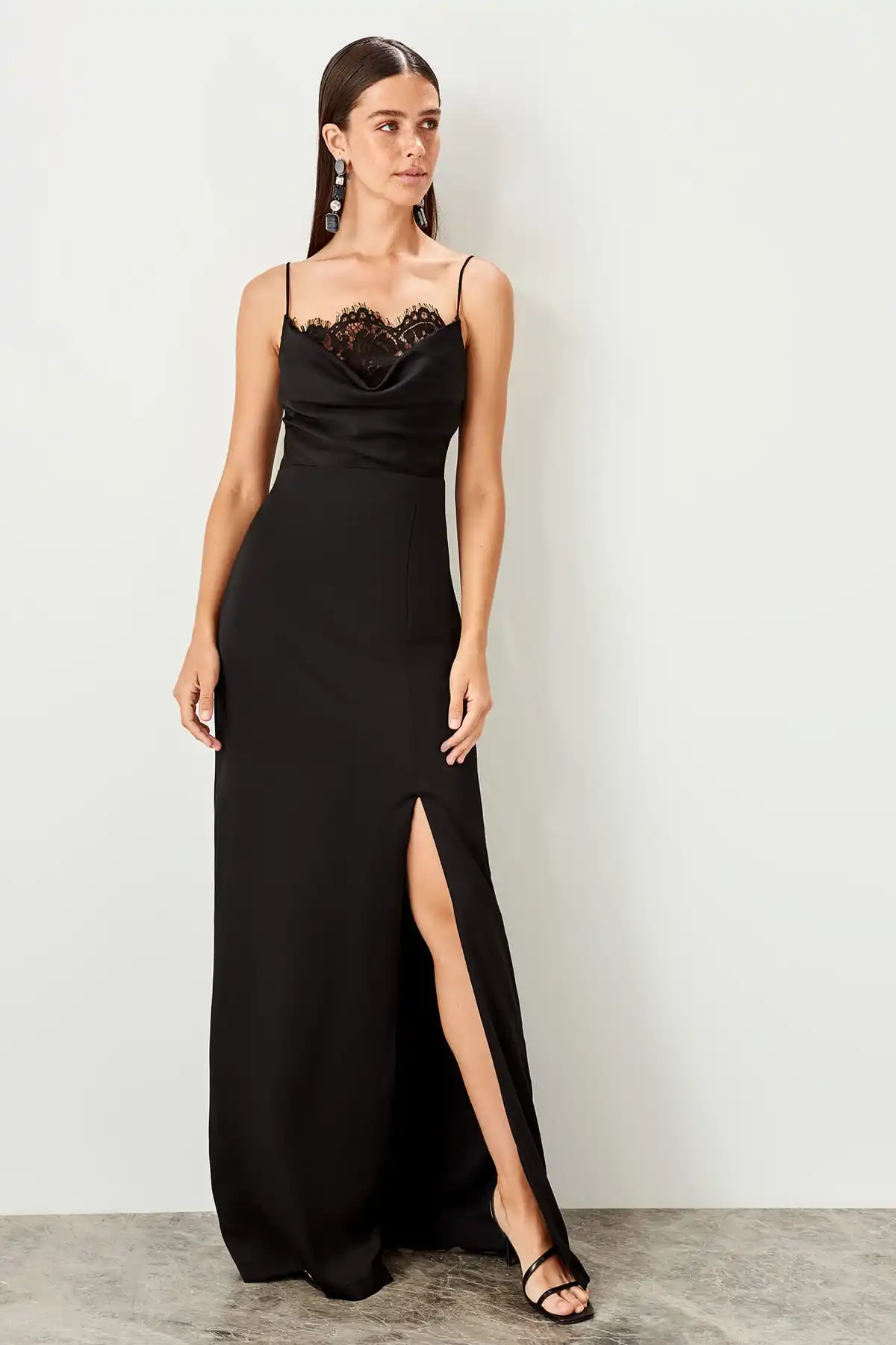 Trendyol кружевное детальное вечернее платье TPRSS19BB0306|Вечерние платья| |