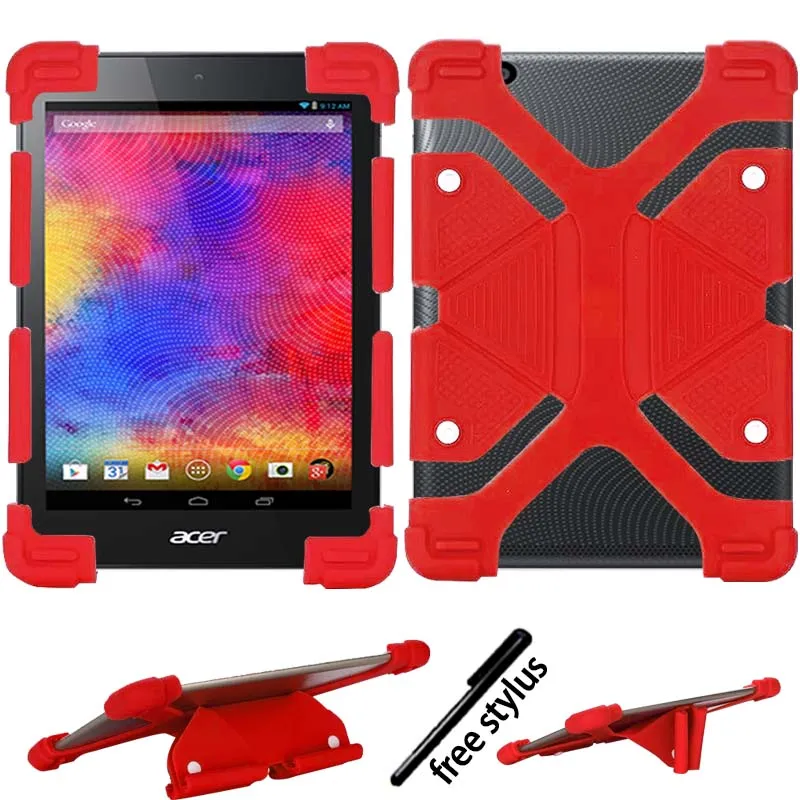 KK & LL Новый Мягкий противоударный силиконовый чехол для планшета + Стилус acer Iconia One