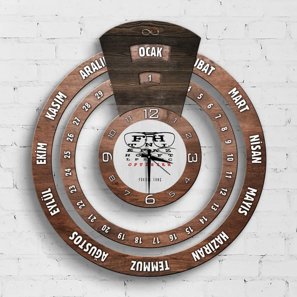 

Personalized Professional Optician Infinite Mayan Calendar Wooden Wall Clock-1