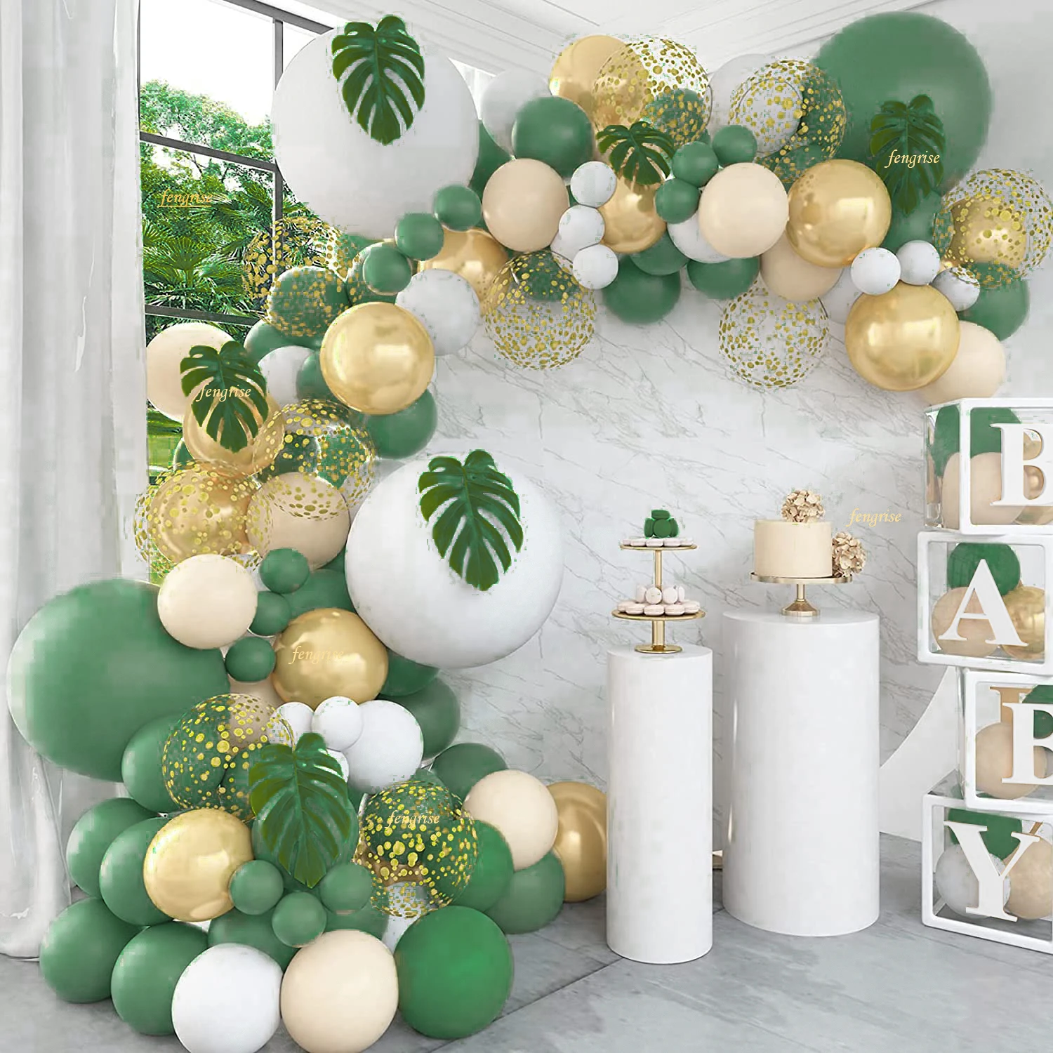 Birthday Sage Green Balloon Garland Arch Party Decoration Baby Shower Wedding Valentine Supplies | Дом и сад