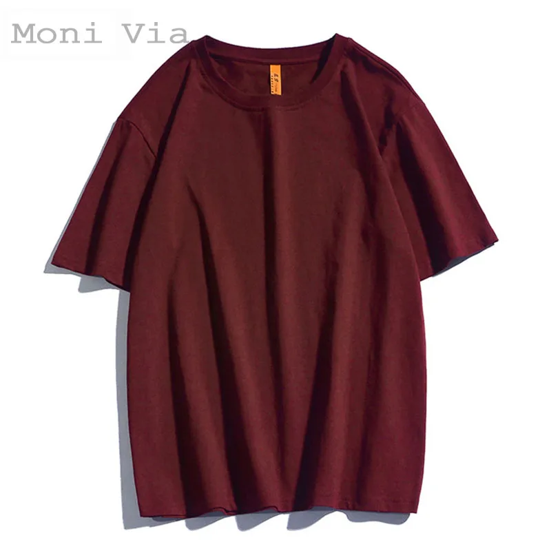 

Monivia 2022 Cotton Short Sleeve T-Shirt Solid Plus Size Loose Mens Shirt Multiple Colour Oversized Summer T-Shirt 4XL 5XL