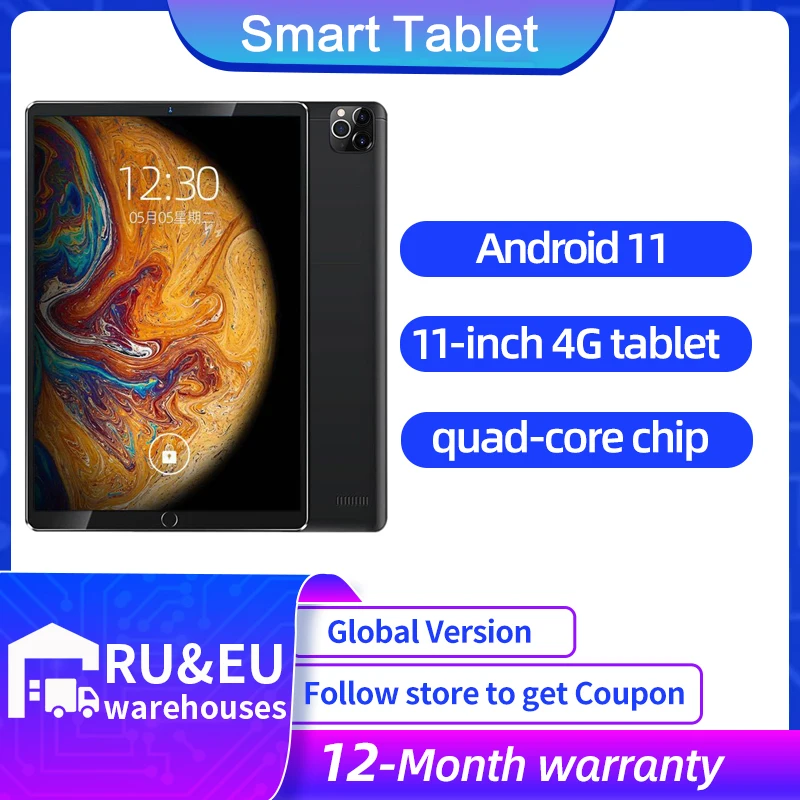 

9.7 10 11 inch Speaker Phone Tablet Pad Pro Google Play 8GB RAM 128GB ROM Tablets Android 10.0 Dual Call GPS WIFI