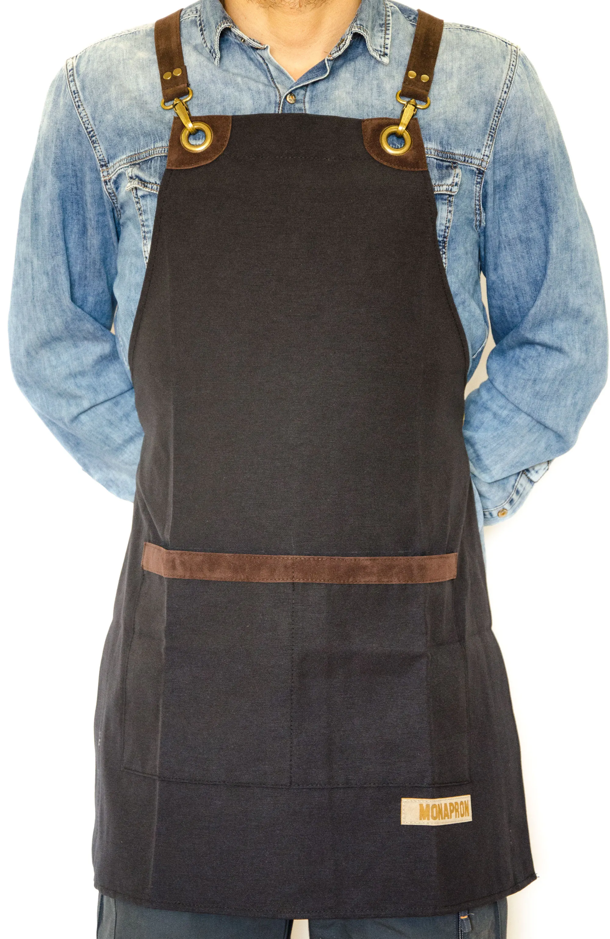 Мужской фартук нагрудник для шеф повара кухонный барменский кофейный