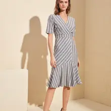 Trendyol платье в полоску TWOSS20EL0262|Женские платья|