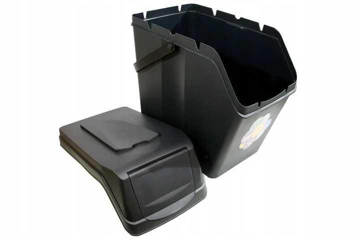 100l (4x25l) caixa de plástico campeonato em cor cinza, antraço e branca