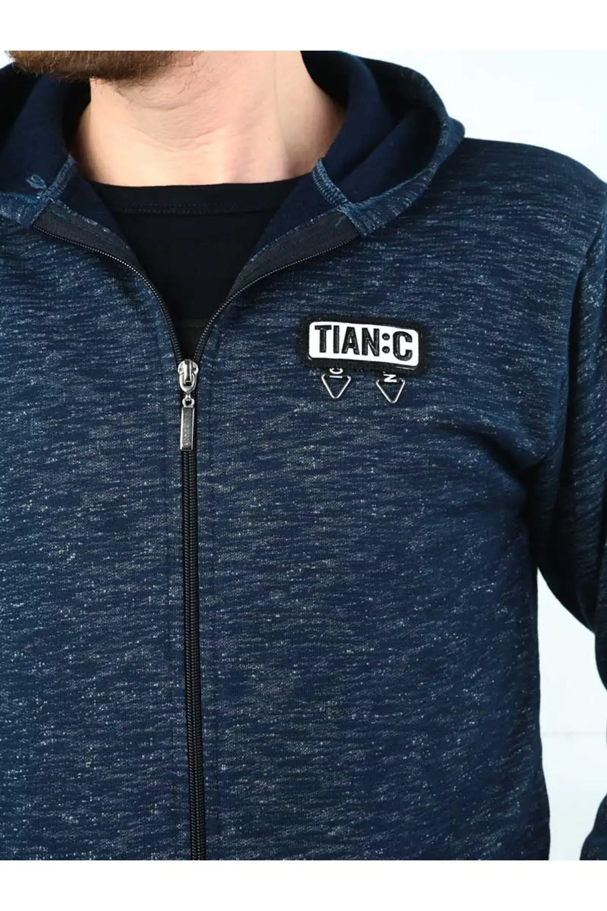 

Navy Blue Men's Jacket Young Adult Seasonal Cotton Slim Fit Hooded Casual Warm Pocket Men's Tops Outfits Models