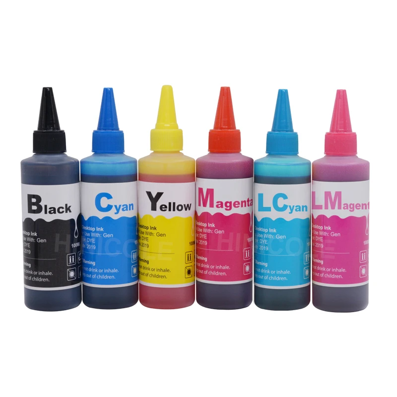 Многоразовые чернильные картриджи hinдвухсторонние XL + чернила для бутылки 6 × 100