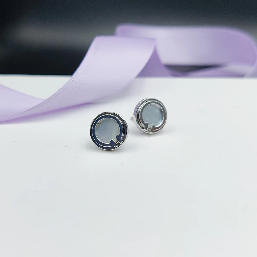 

Earrings 2021 Trends Cute Korean Japanese Earring 925 Silver Woman Women Trend Rings Round New Brand Small Sample Girl Stud Ears
